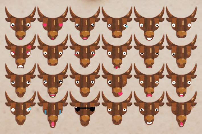 Bull Emoji Set