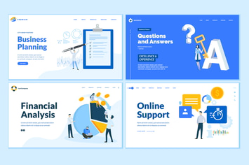 Set of Business Web Page Design Templates