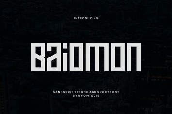 Baiomon - Sans Serif Techno And Sport Font