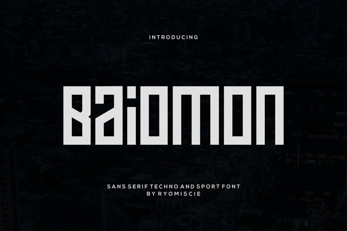 Baiomon - Sans Serif Techno And Sport Font