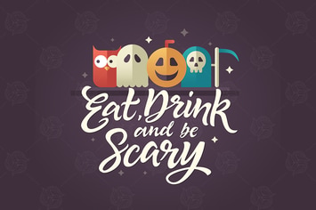 Eat, drink and be scary - Halloween card