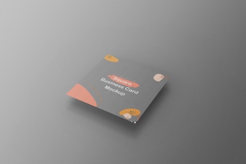Square Business Card Mockup