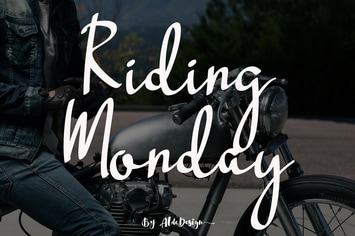 Riding Monday - Signature Font