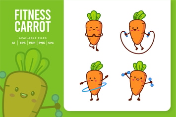 Cute Fitness Carrot