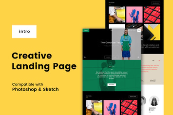 Intro Creative Landing Page (PSD + Sketch)