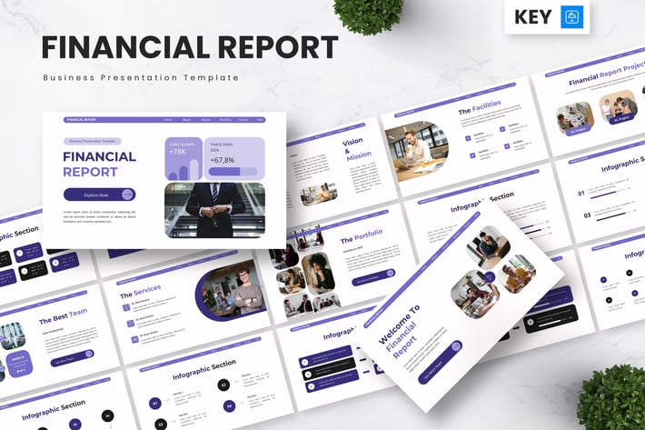 Financial Report - Business Keynote Templates