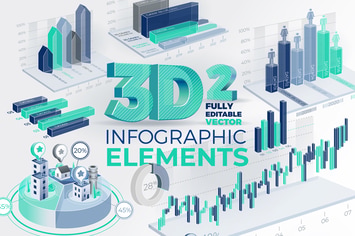 3D Corporate Infographic Elements 2 