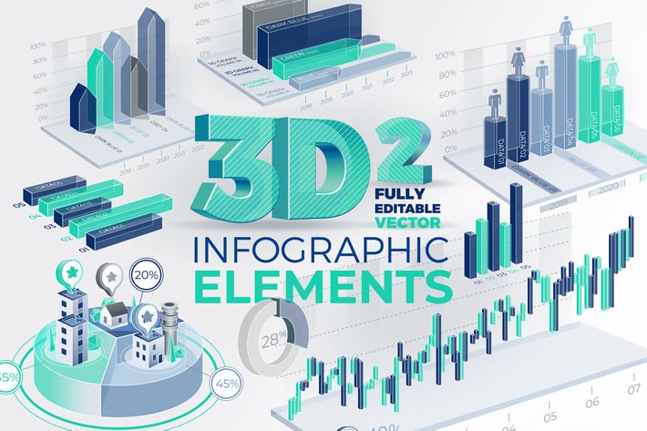 3D Corporate Infographic Elements 2 