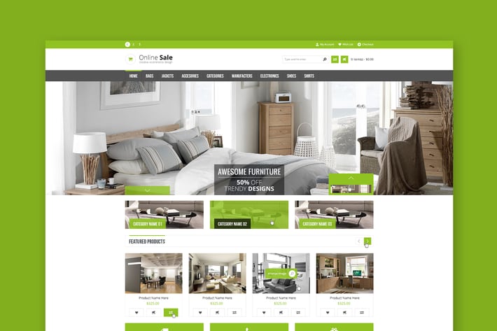 Online Sale - eCommerce PSD Template