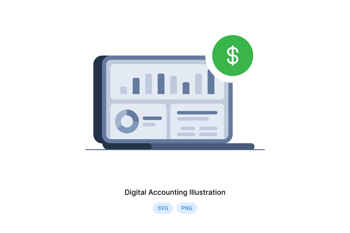 Digital Accounting Illustration