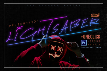 Lightsaber Font + Neon Animation