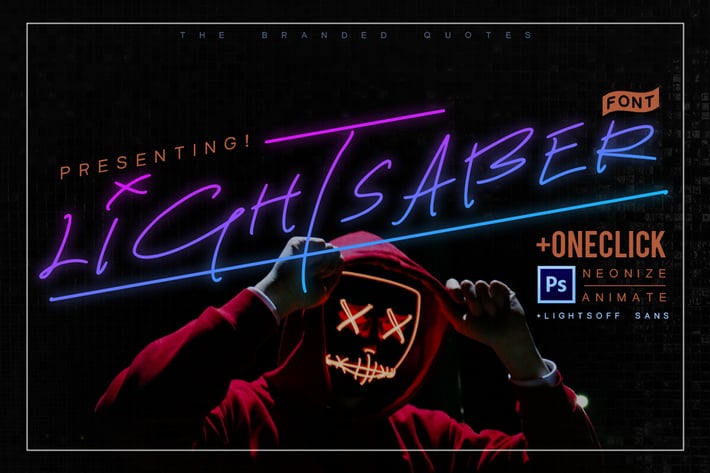 Lightsaber Font + Neon Animation