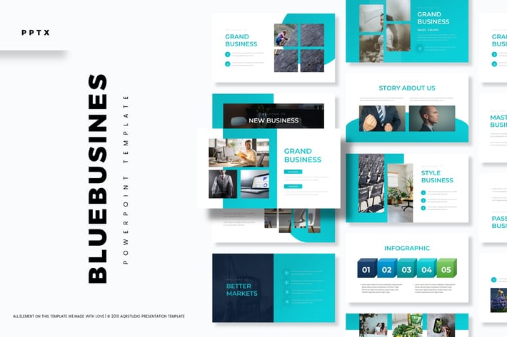 Blue Busines - Powerpoint Template