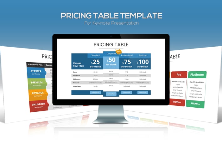 Pricing Table Keynote Template