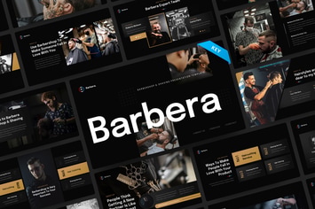 Barbera - Barbershop & Shaving Keynote Template