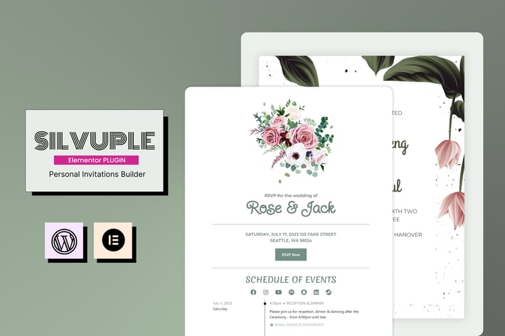 Silvuple - Elementor Invitations Builder