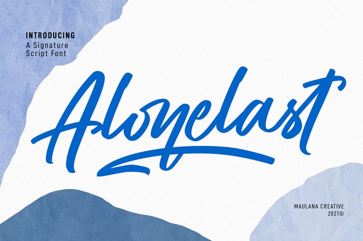 Alonelast Signature Script Font