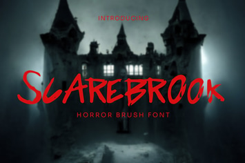 Scarebrook - Horror Brush Font