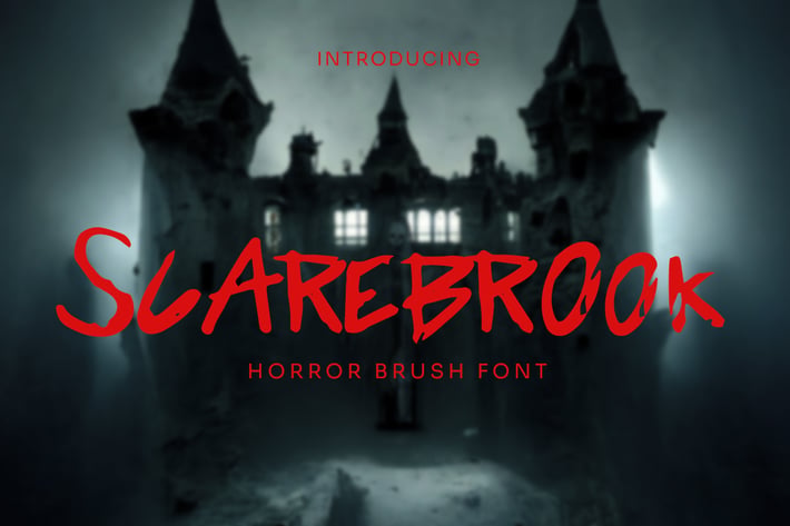 Scarebrook - Horror Brush Font