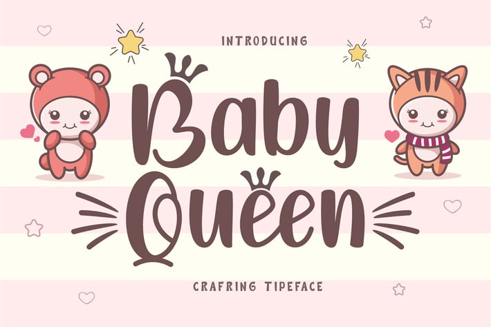 Baby Queen - Handcraft Display Font