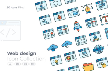 Web Design Filled Icon