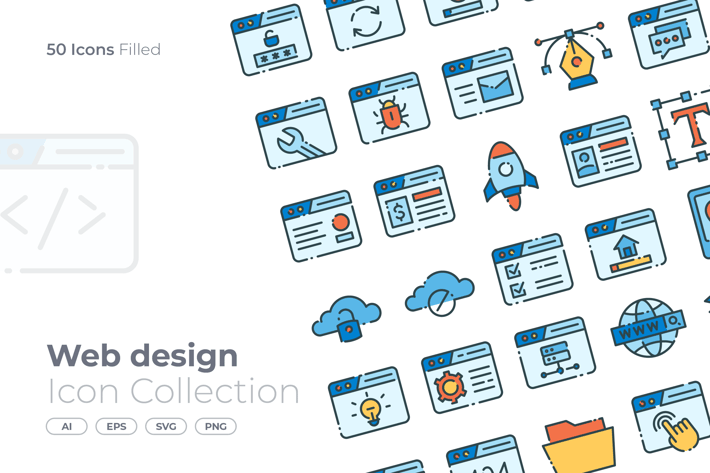 Web Design Filled Icon