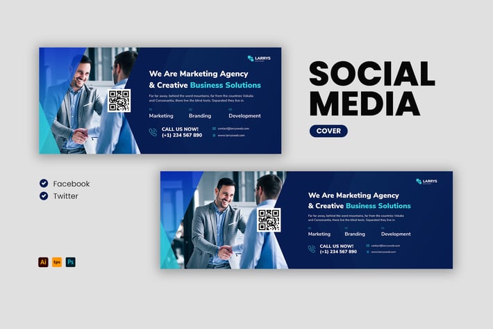 Corporate Facebook & Twitter Cover Template
