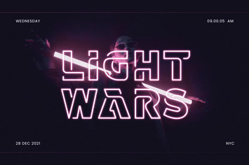 Retake - Outline Neon Font - Techno Scifi Sans