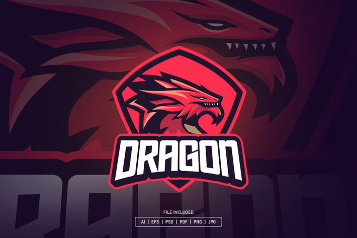 Dragon esport logo template