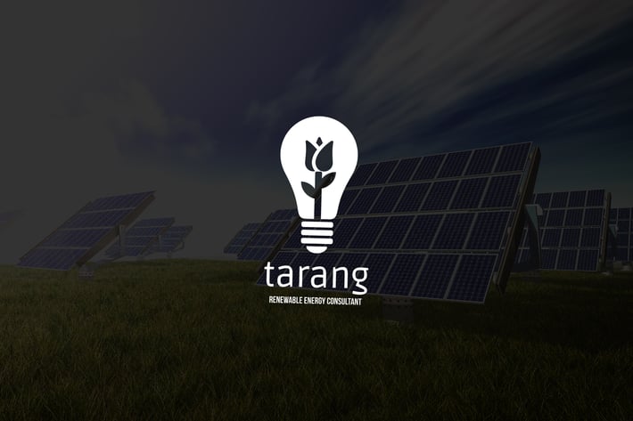 Tarang : Negative Space Green Energy Logo
