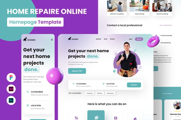 Renov - Home Repair Website Homepage