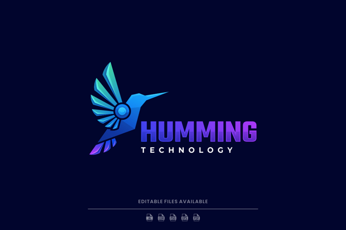 Humming Bird Gradient Logo