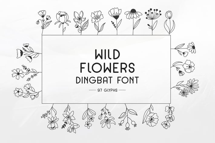 Wild Flowers Dingbat Font