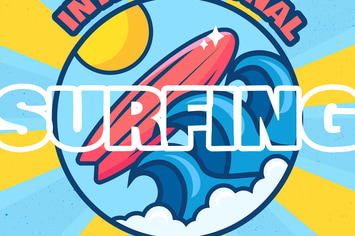 International Surfing Day Illustration