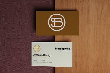YDM Realistic Brown Business Card Mockup