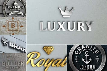 Wall Sign Logo Mockups