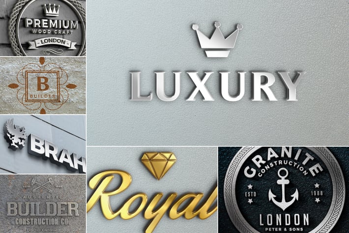 Wall Sign Logo Mockups