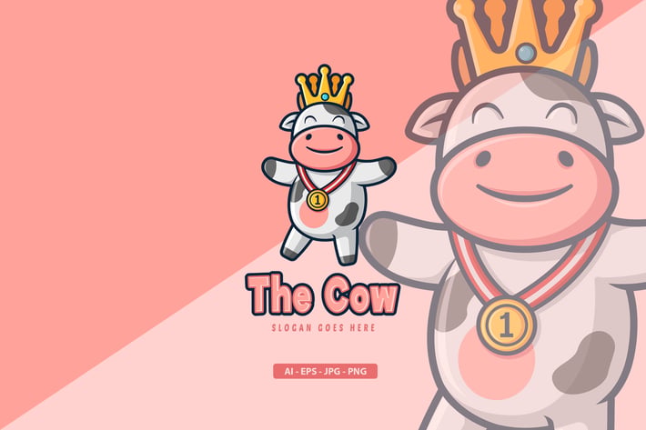 The Cow - Mascot Logo