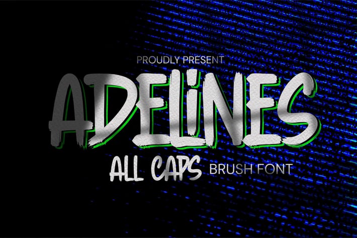 Adelines - Rough Brush Font