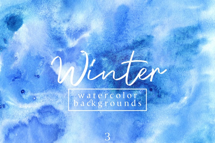 Winter Watercolor Backgrounds 3