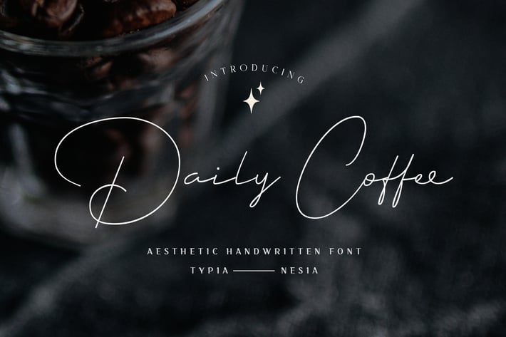 Daily Coffee - Aesthetic Handwritten Signature