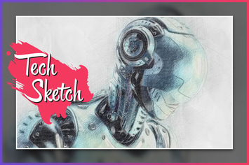 Tech Sketch CS4+ Photoshop Action