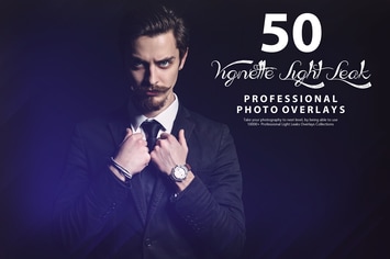 50 Vignette Light Leak Photo Overlays