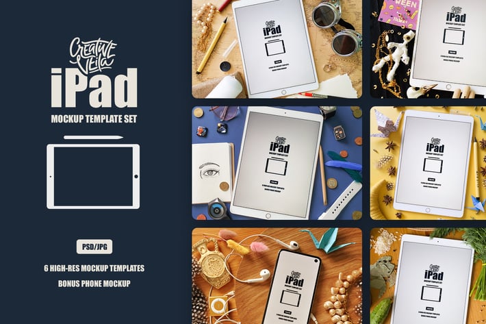 PSD iPad Mockup Scenes