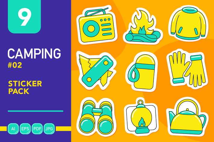 Camping #02 Sticker Pack