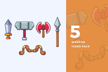 5 RPG Weapon Icons Pack