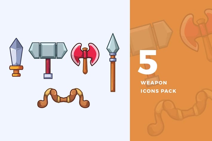 5 RPG Weapon Icons Pack