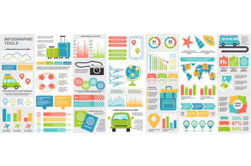 Travel Vacation Infographics Design Template