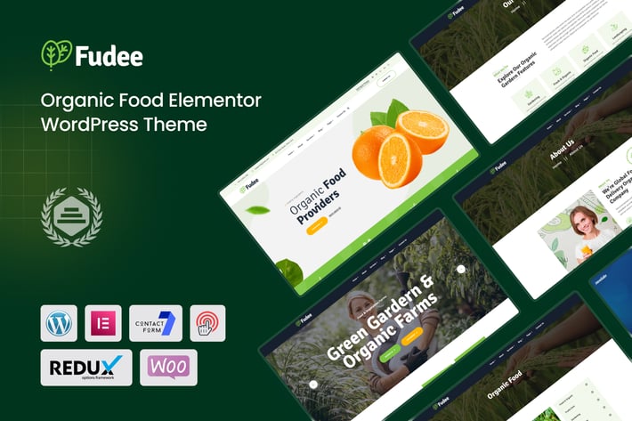 Fudee - Organic Food Elementor WordPress Theme