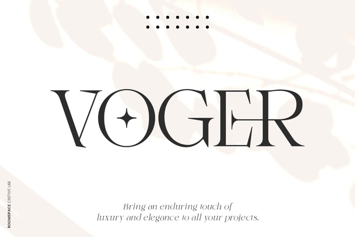 Voger - Luxury Elegant Serif Font